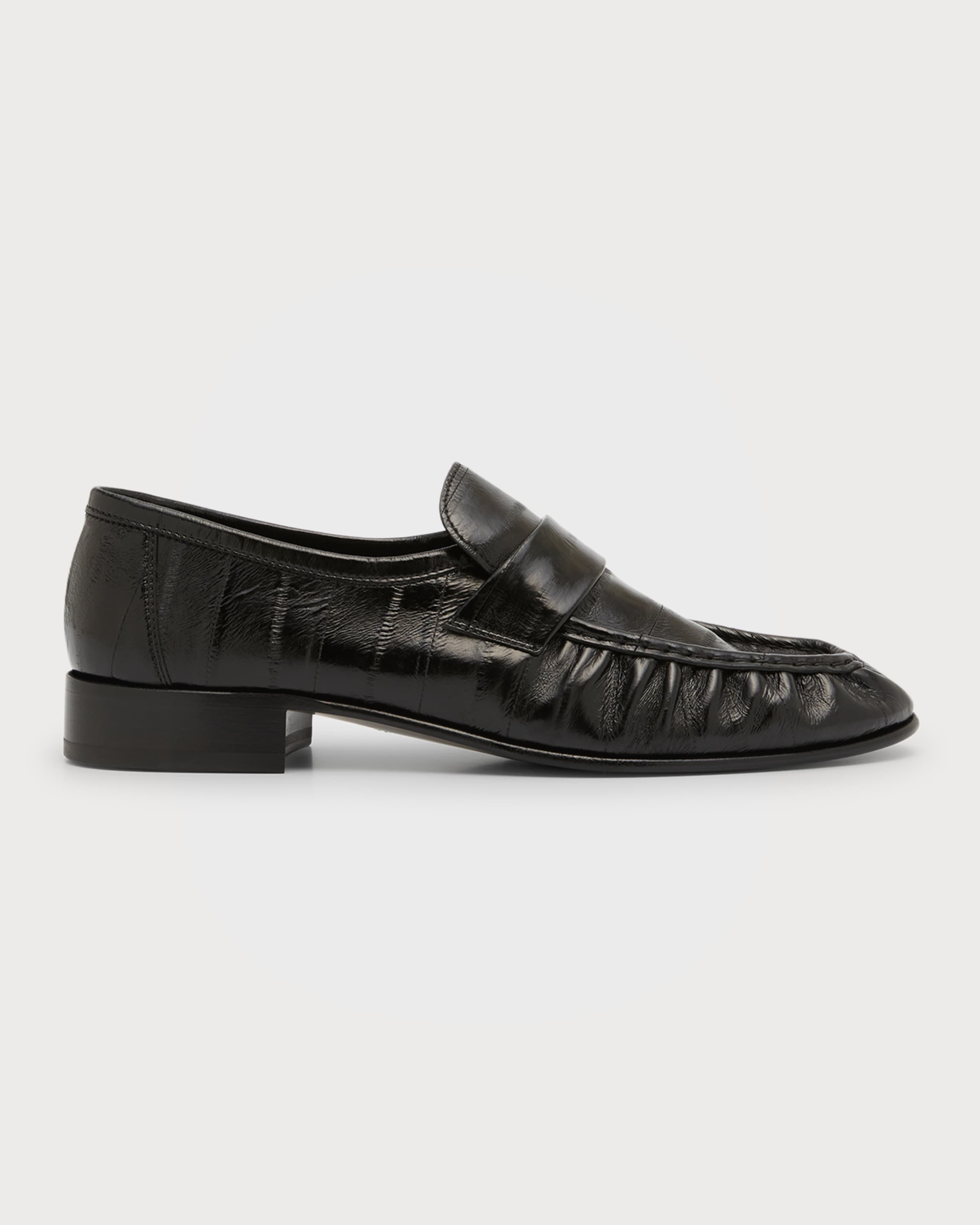 Soft Leather Flat Loafers - 1