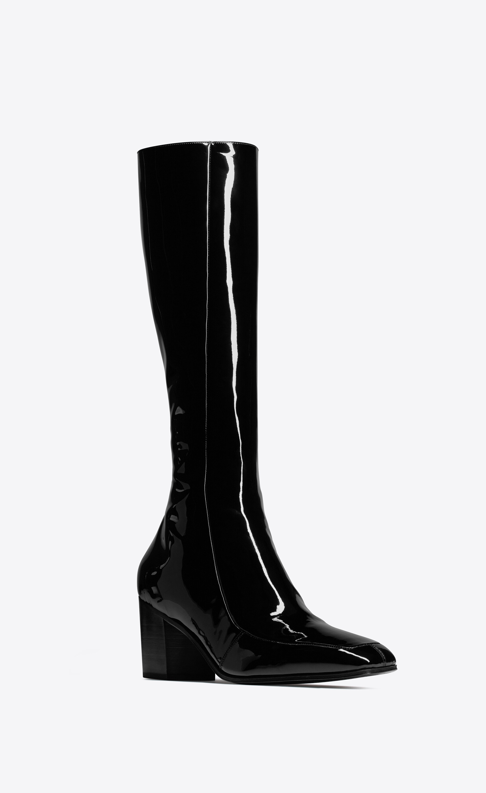 otto zipped boots in patent leather - 6