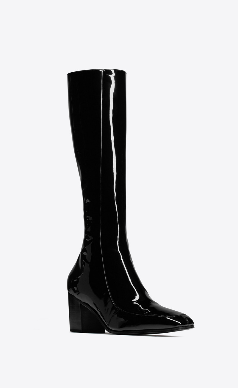 otto zipped boots in patent leather 6
