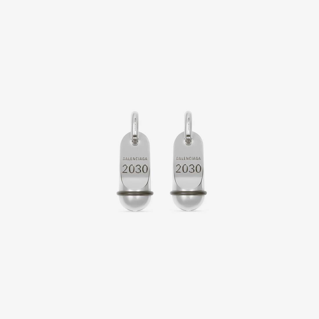 Men's Hotel Earrings in Silver - 2