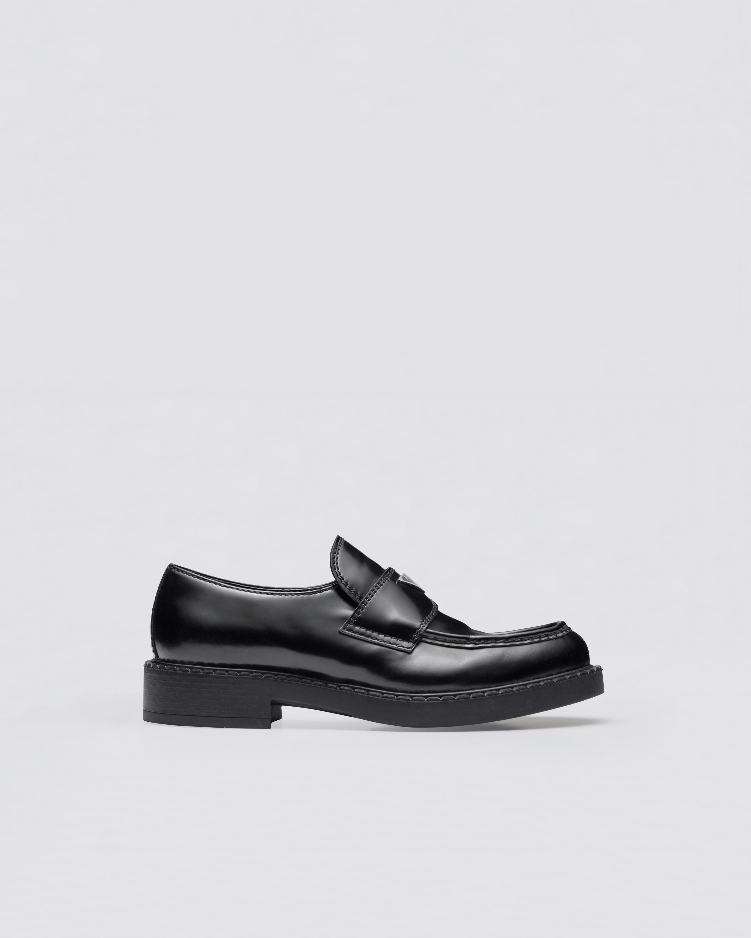 Chocolate brushed leather loafers - 2
