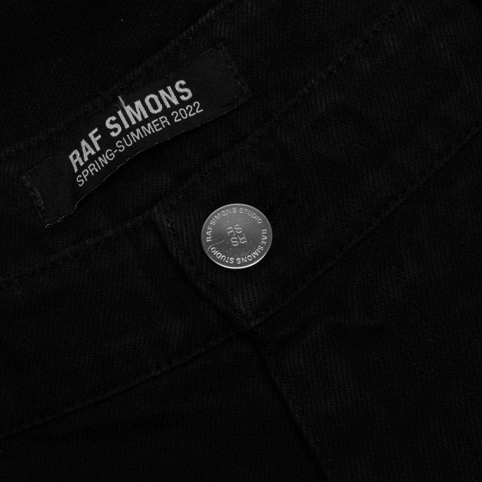 RAF SIMONS SLIM FIT DENIM PANTS - BLACK - 3