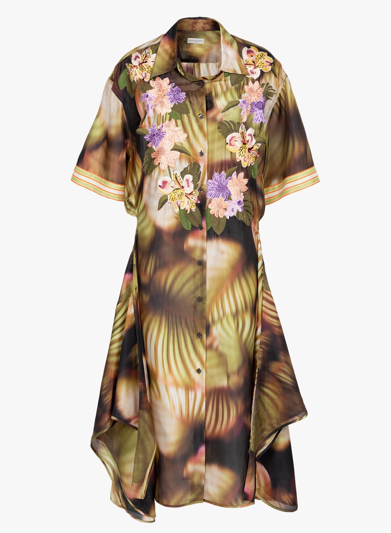 SHIRT DRESS WITH EMBROIDERY - 1