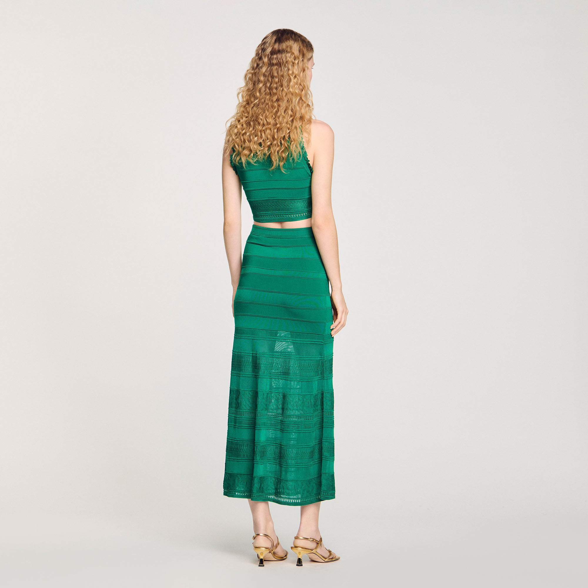 MAXI DECORATIVE KNIT SKIRT - 5