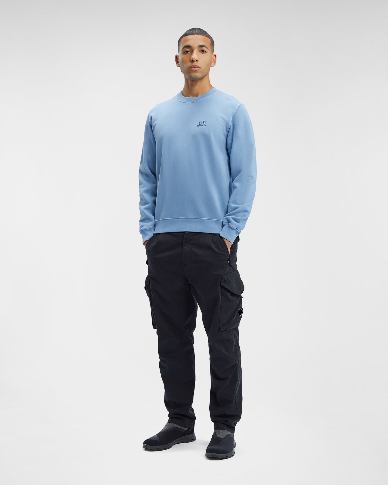 Brushed & Emerized Diagonal Fleece Logo Sweatshirt - 5