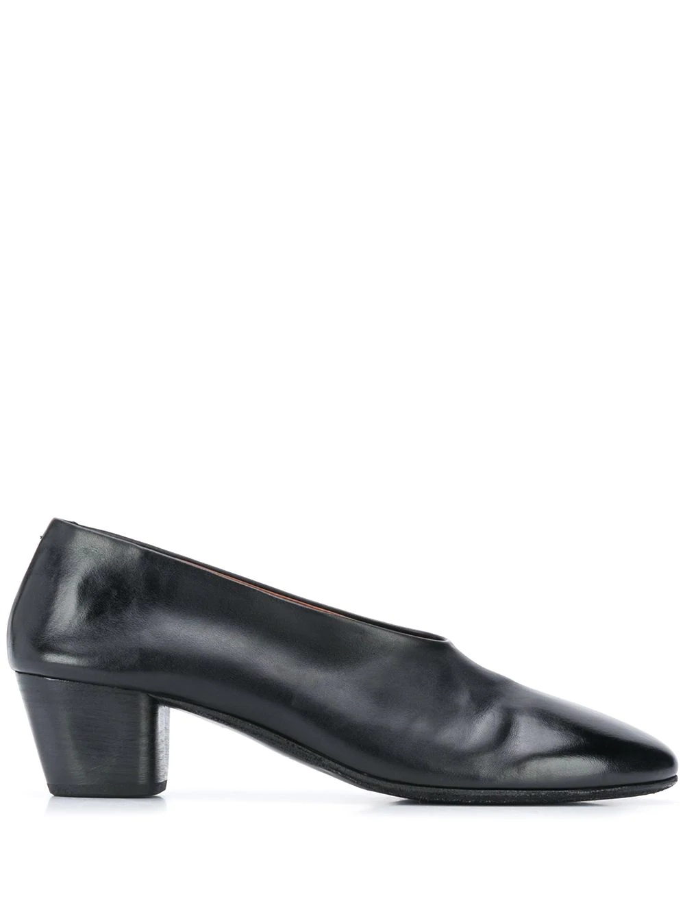 round toe mid-heel pumps - 1