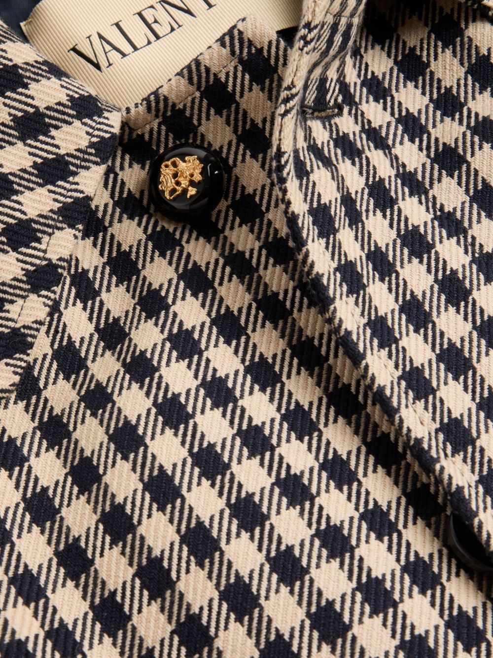 checked long coat - 6