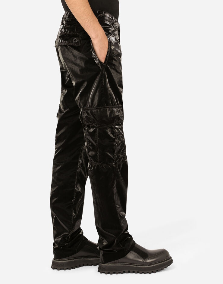 Creased technical fabric cargo pants - 5