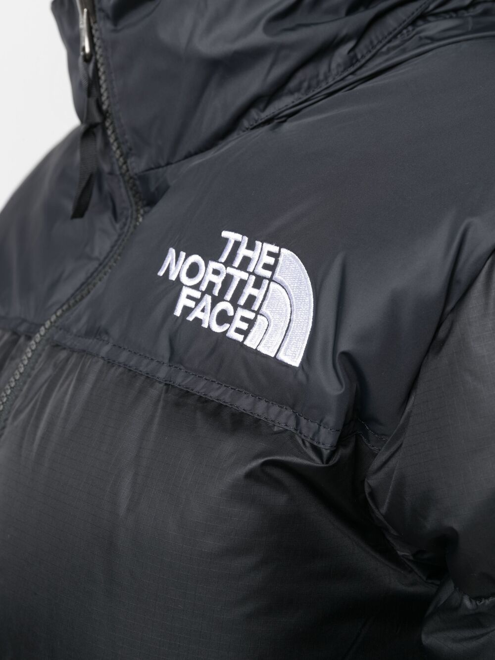 embroidered-logo puffer jacket - 5