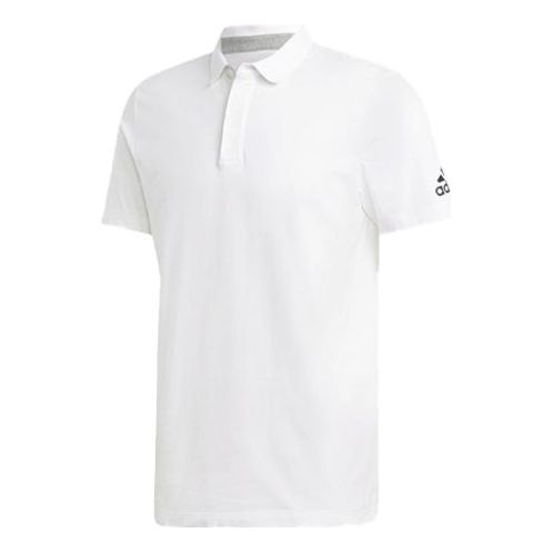 adidas Mh Plain Polo Sports Round Neck Short Sleeve polo White DQ1450 - 1