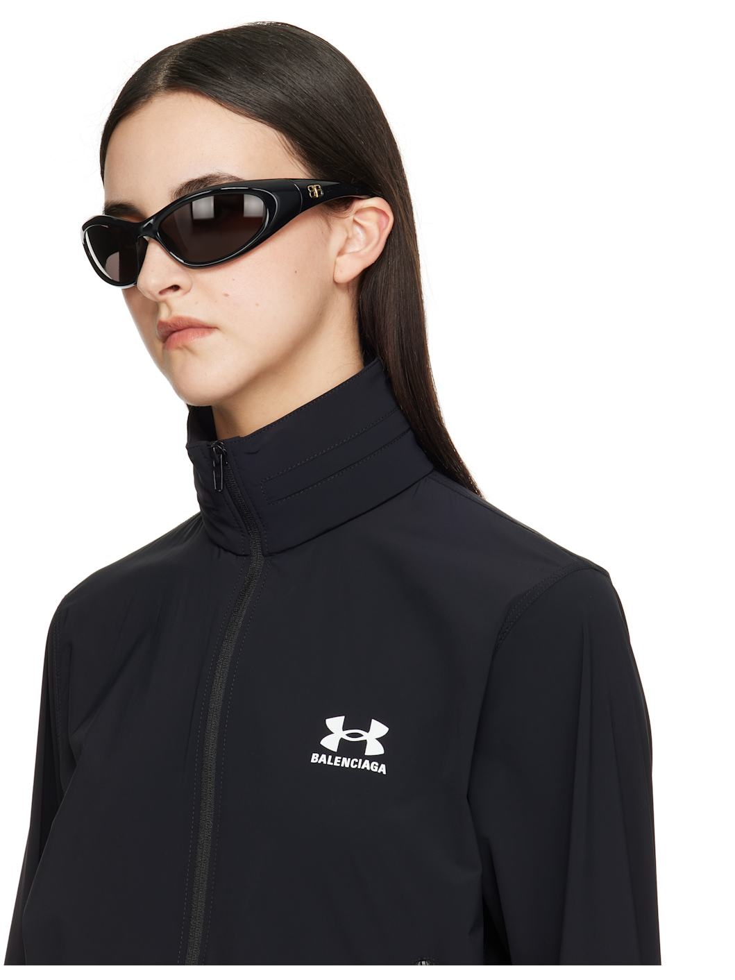 Black Sporty B Round AF Sunglasses - 4