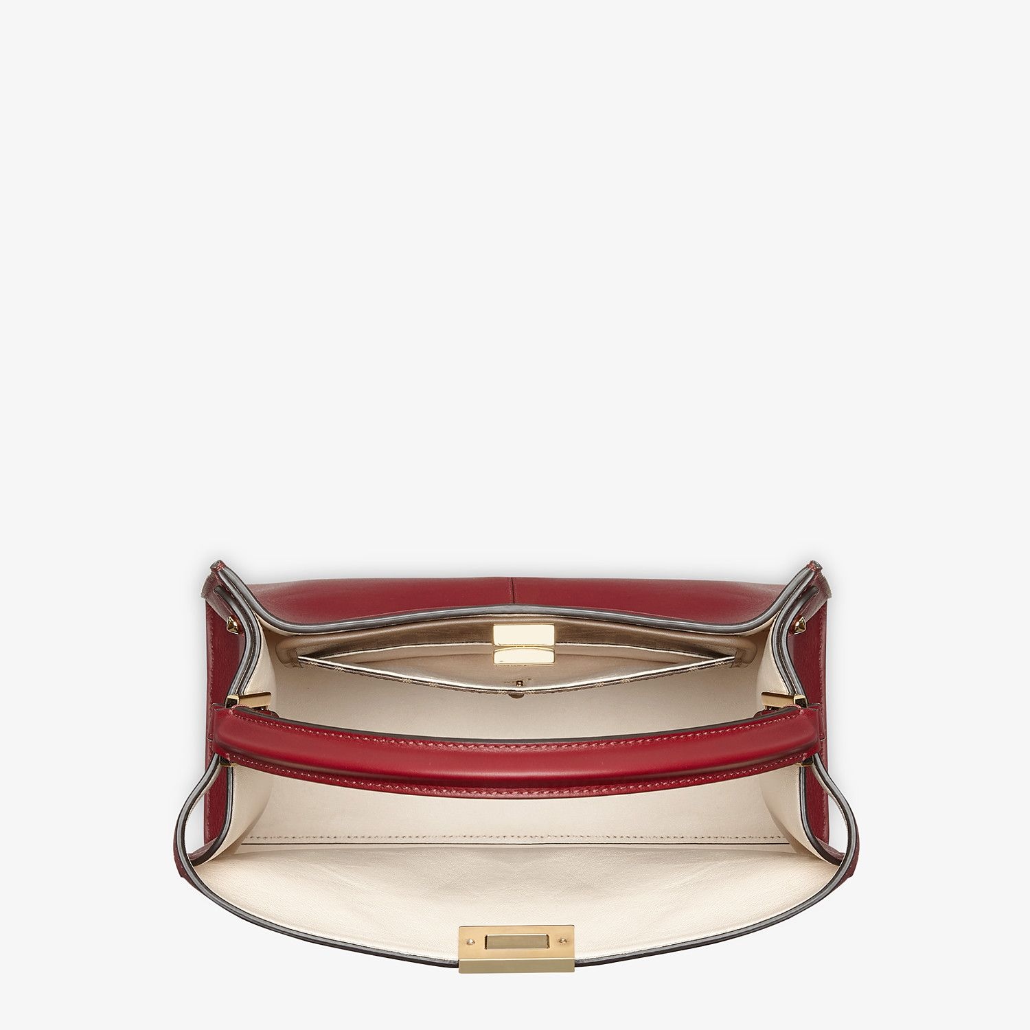 Burgundy leather bag - 6