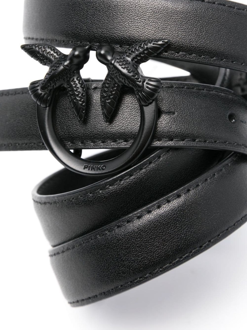 PINKO Love Birds-buckle thin belt outlook