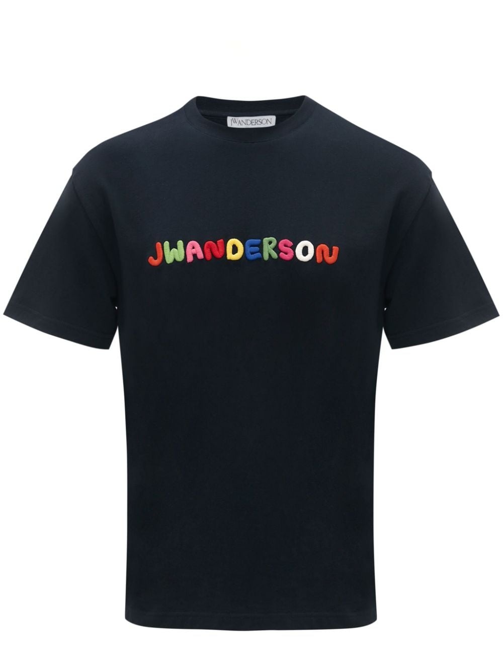 logo-embroidered cotton T-shirt - 1