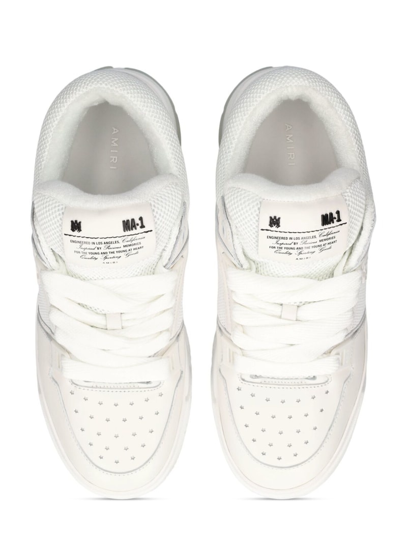 MA-1 leather low top sneakers - 5