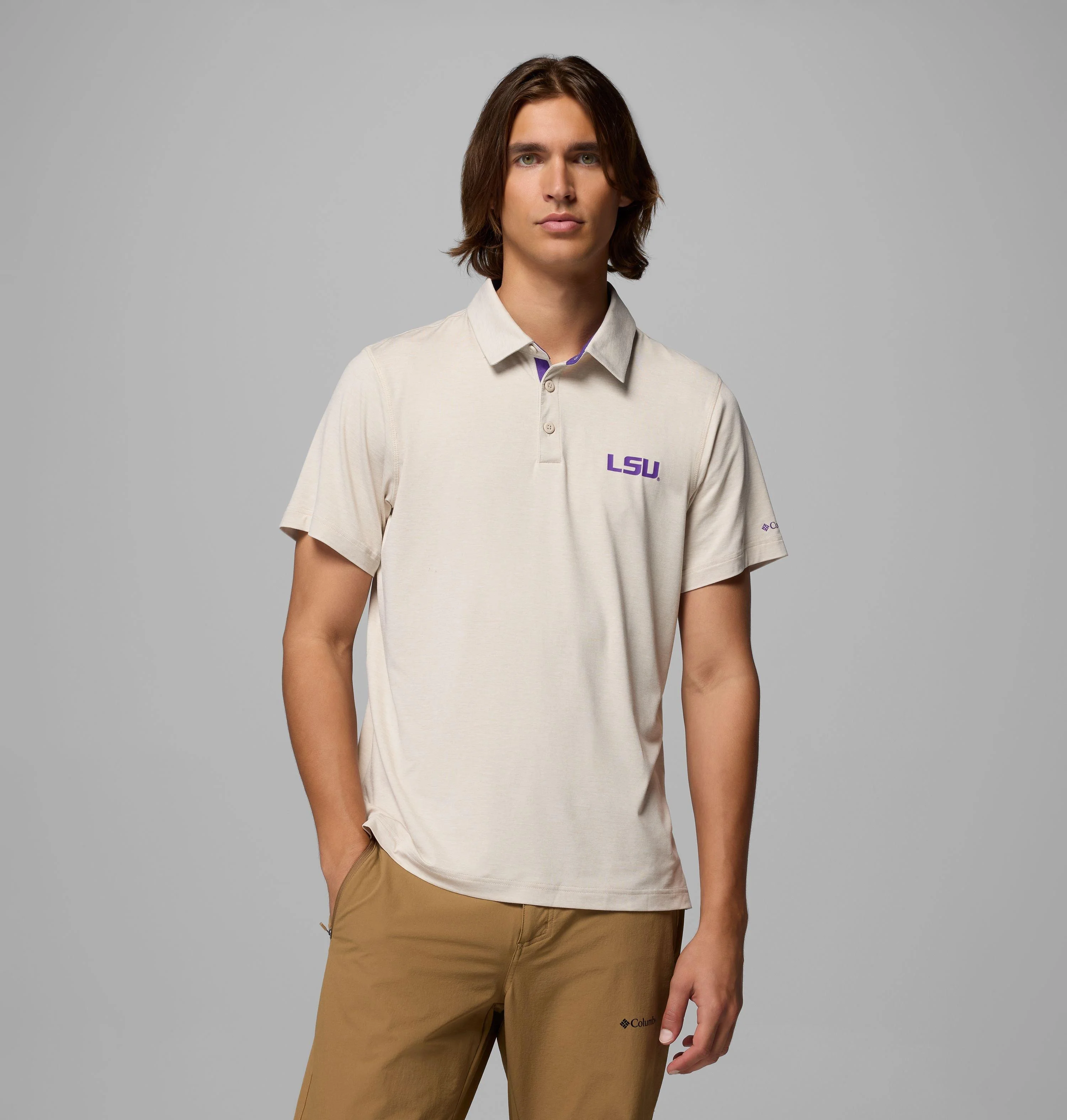 Men's Collegiate Tech Trail Polo - LSU - 1