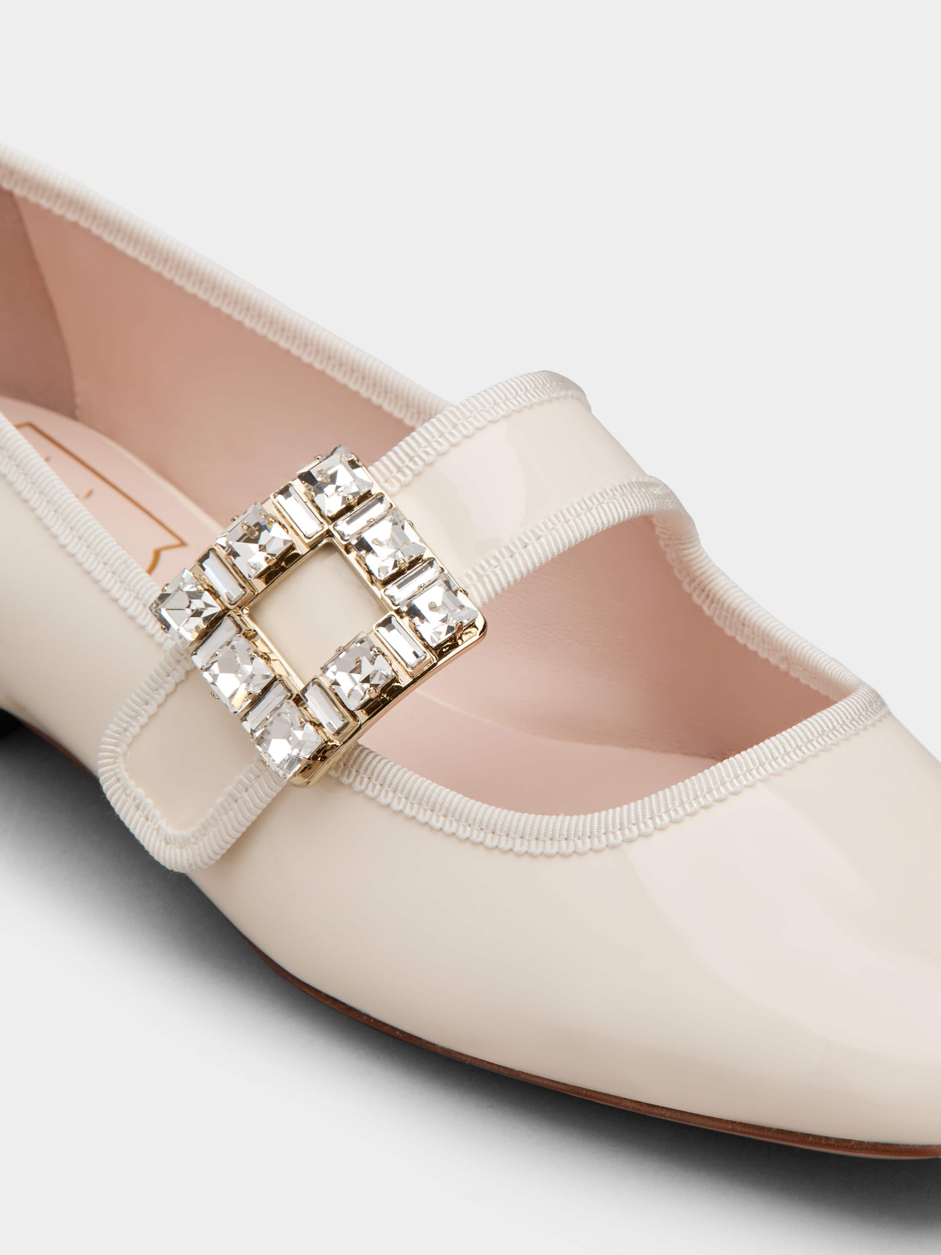 Très Vivier Strass Buckle Babies Ballerinas in Patent Leather - 3