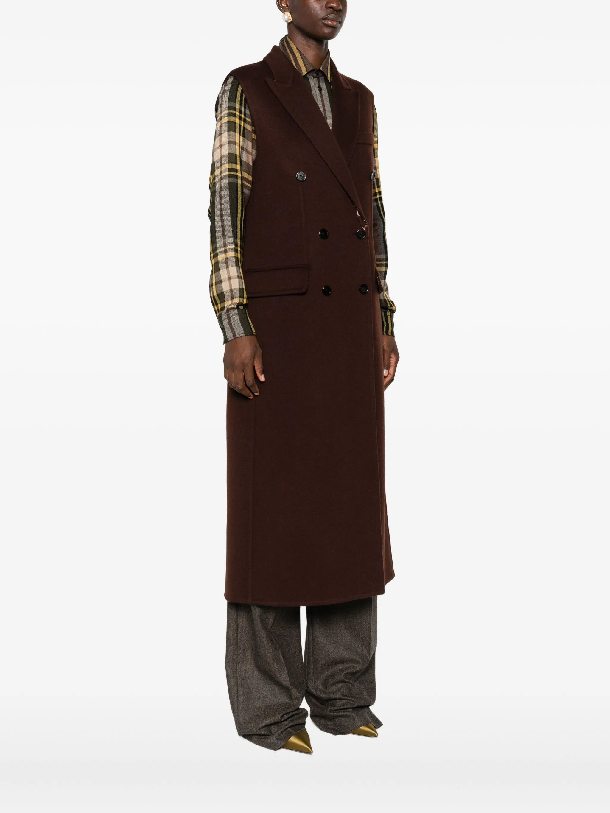 Gucci Double-breasted Sleeveless Coat - 3