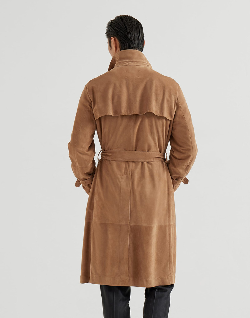 Brunello Cucinelli Suede unlined trench outlook