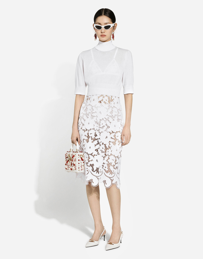 Cotton and silk cropped sweater 7