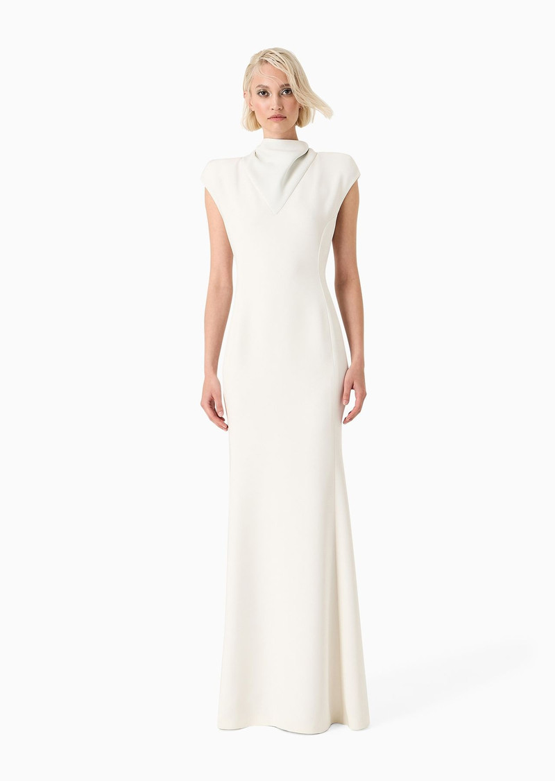 GIORGIO ARMANI Silk cady long dress outlook