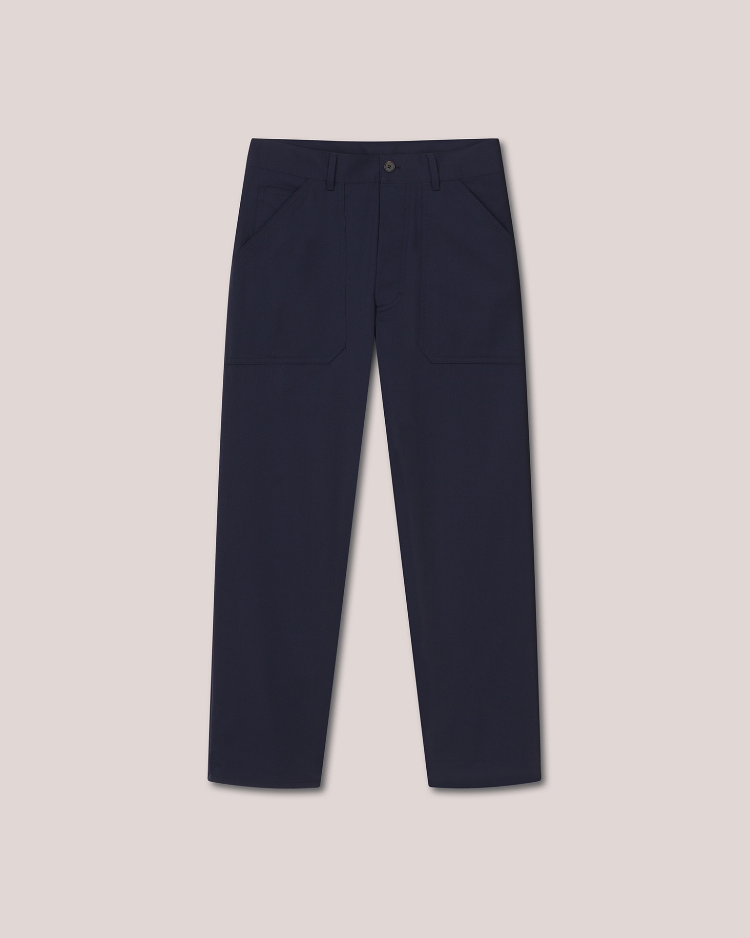 JASPER - Straight-leg pants - Navy blue - 1