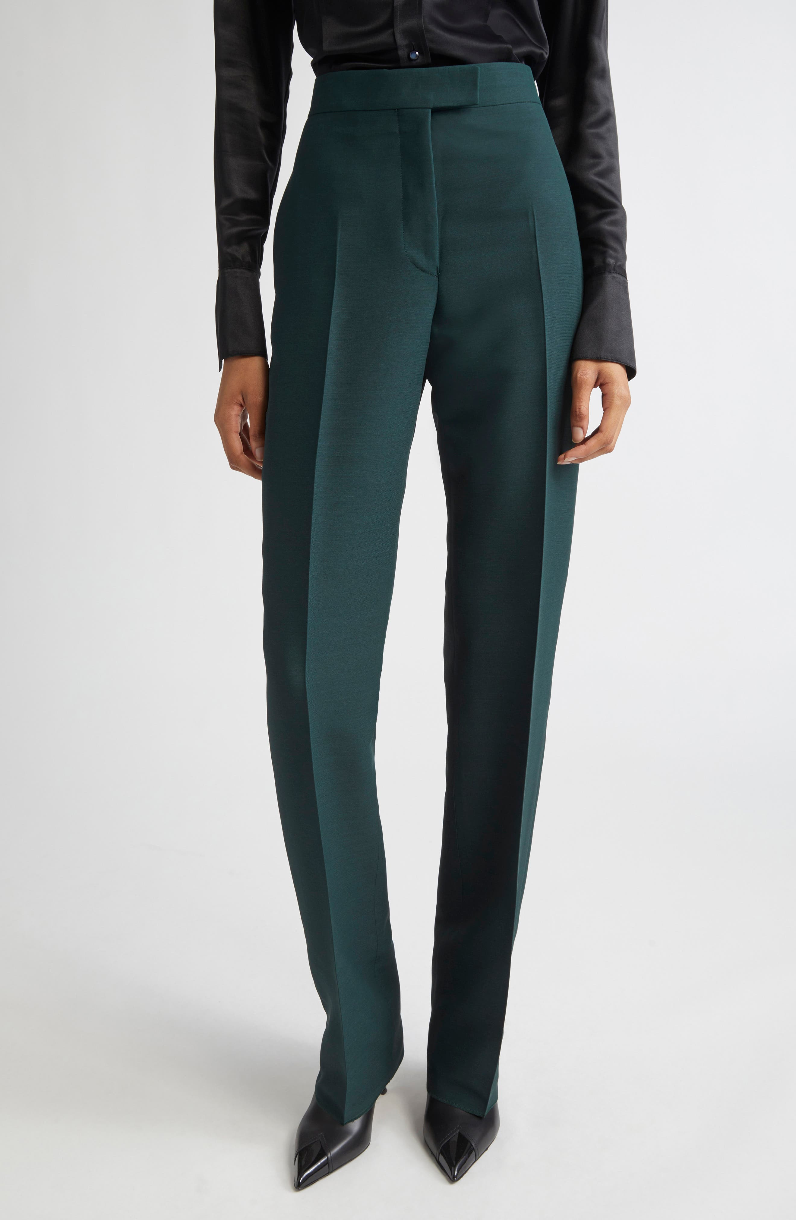 FERRAGAMO Knit Trousers in Moss at Nordstrom - 1