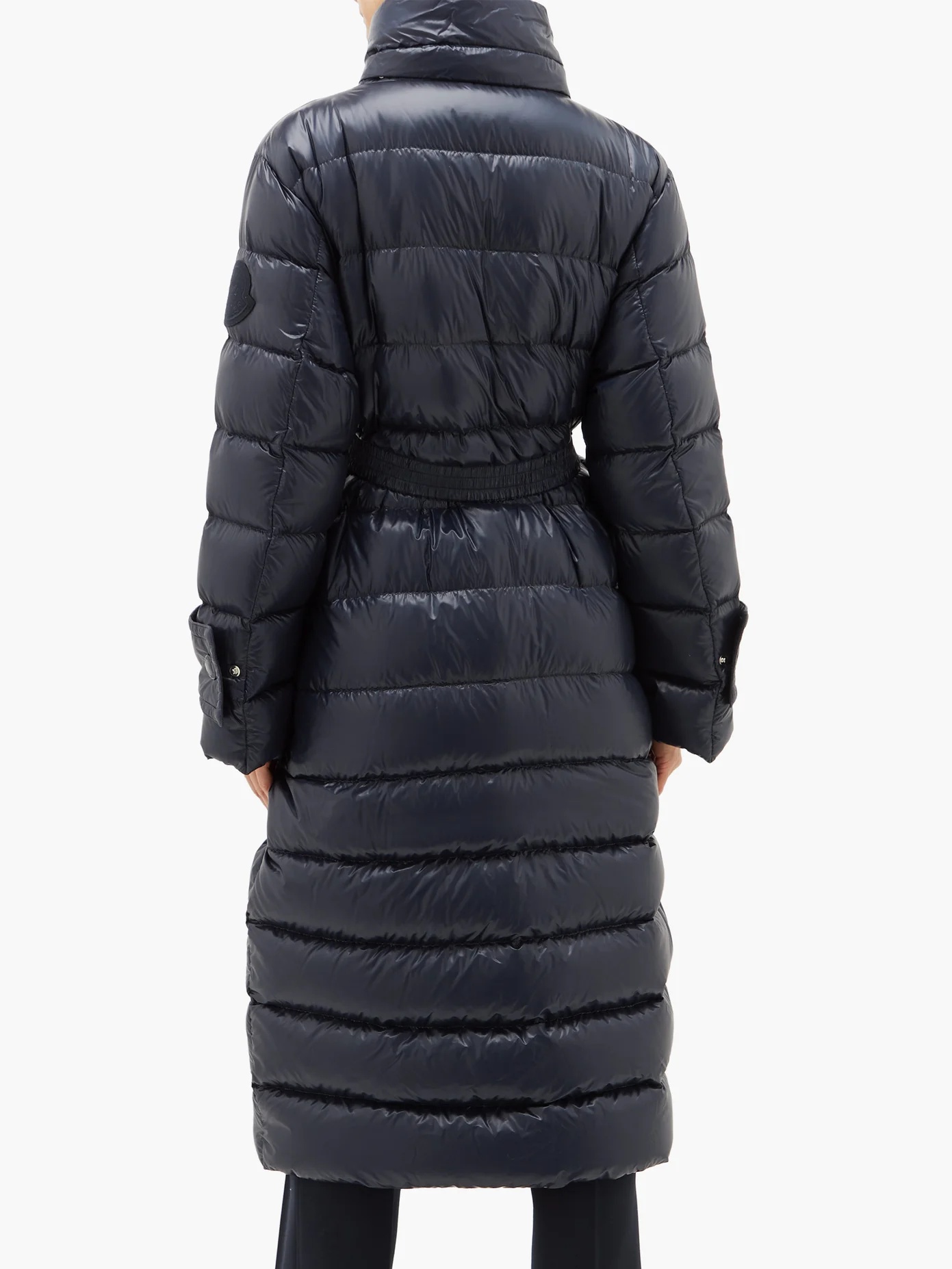 Cobalt hooded quilted-down coat - 5