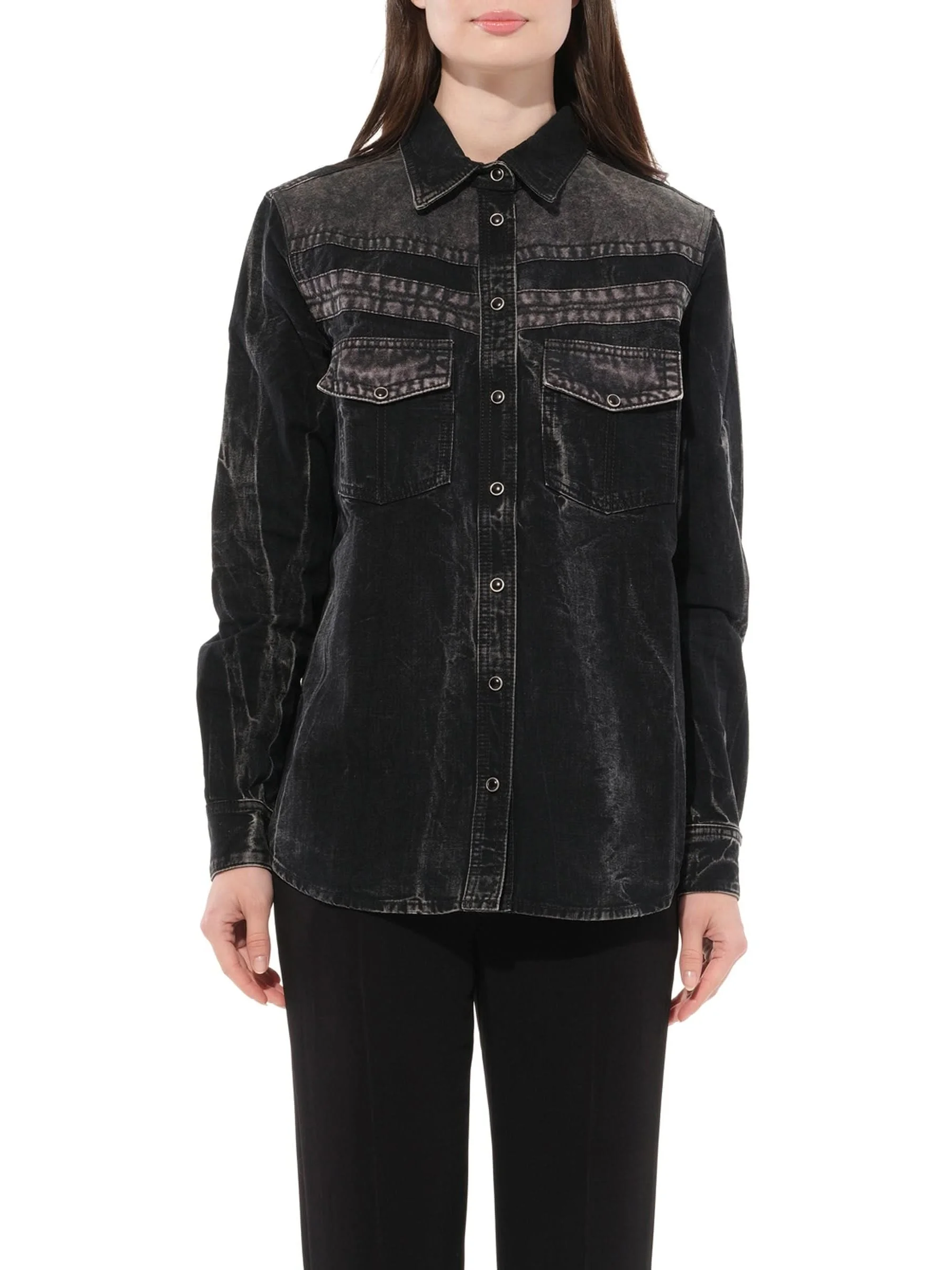 Long Sleeve Shirts in Black - 1