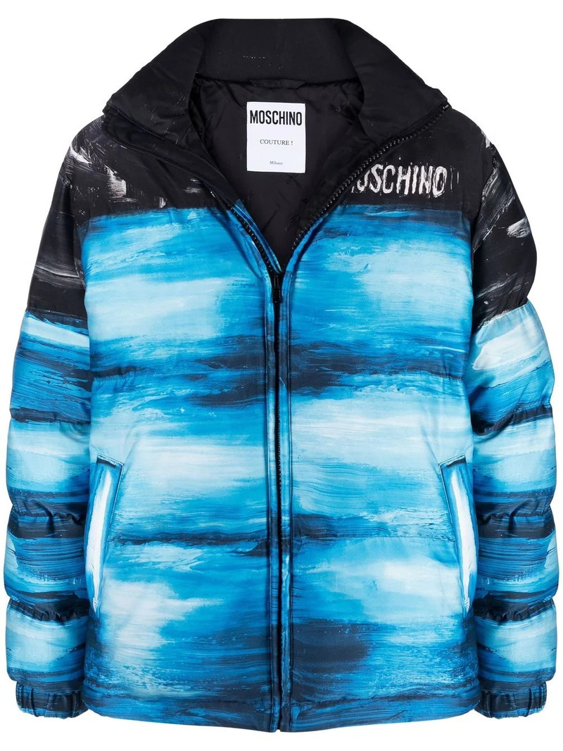 faded-effect logo coat 1