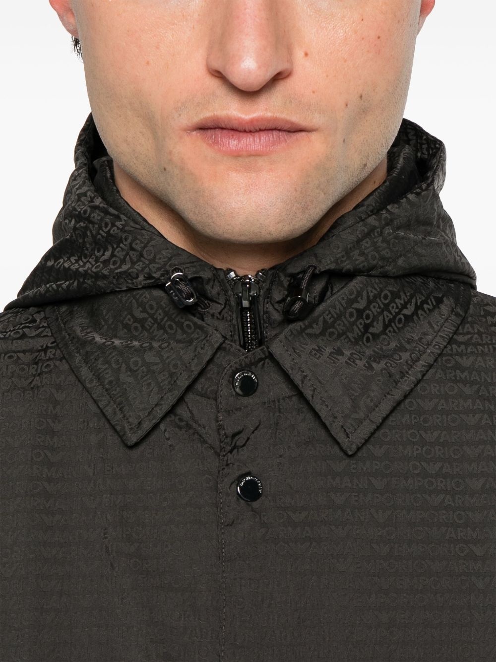 logo-pattern jacket - 5
