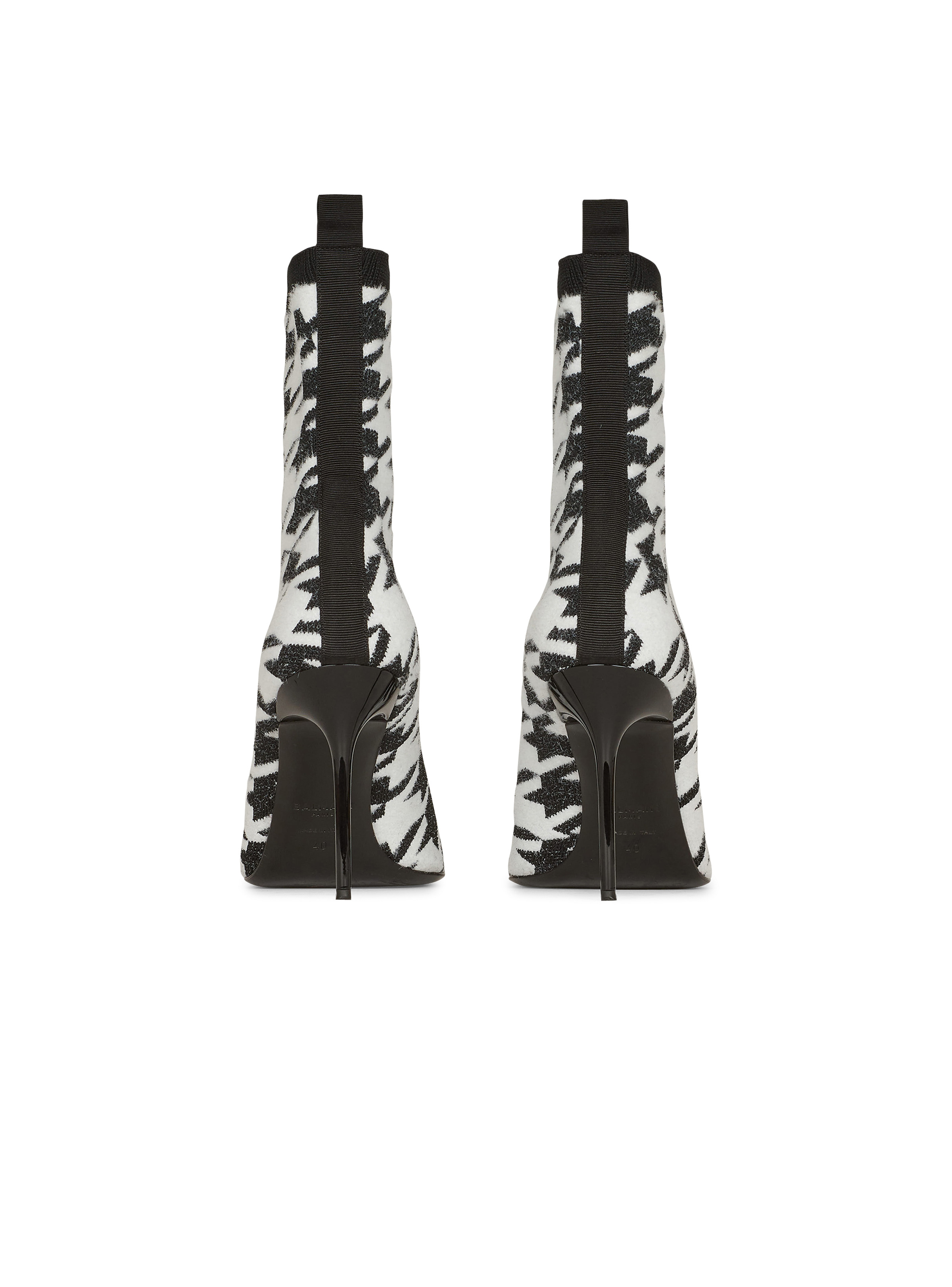 Bicolor stretch knit Skye ankle boots - 4