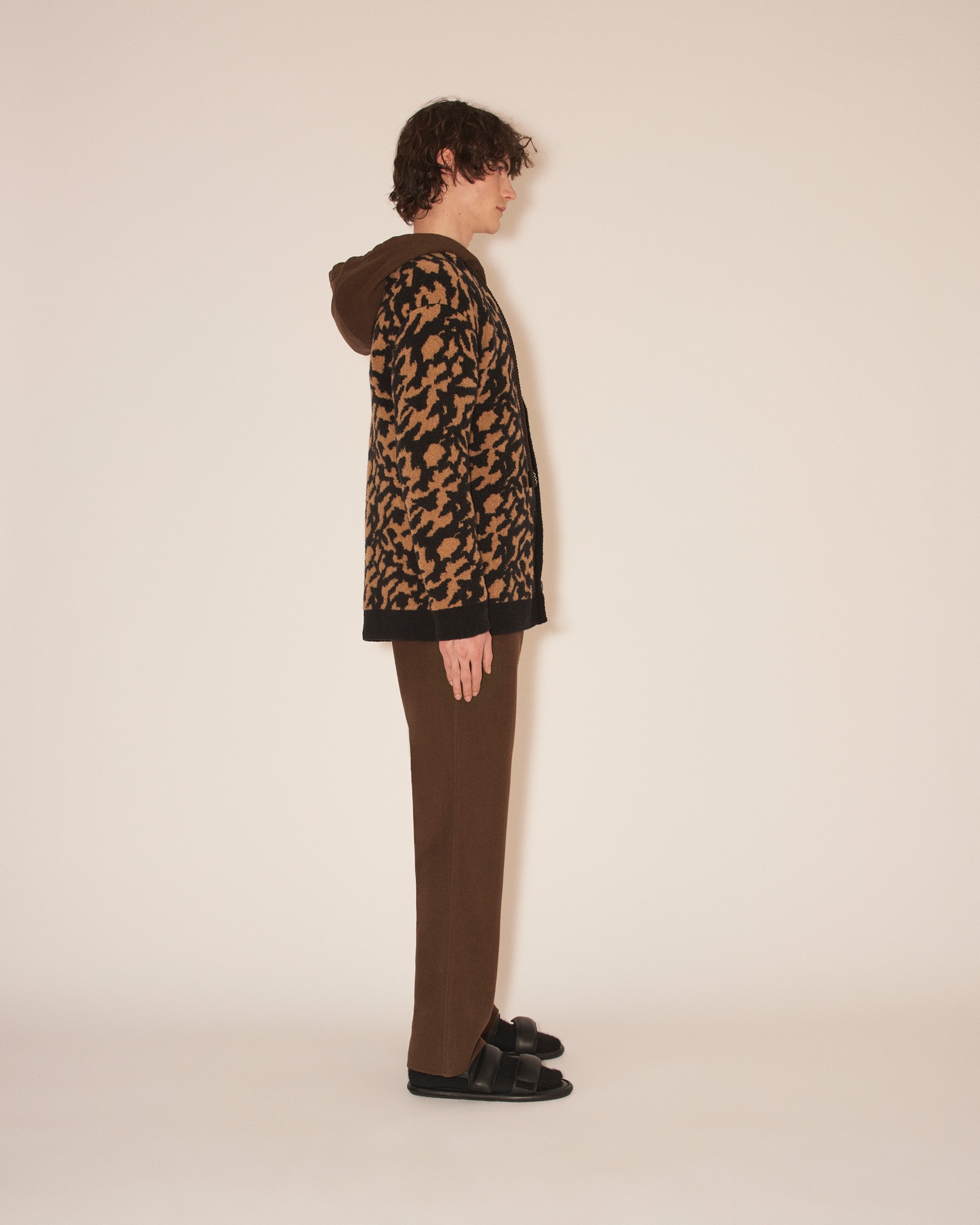 YASIN - Compact boucle cardigan - Animal jacquard - 3