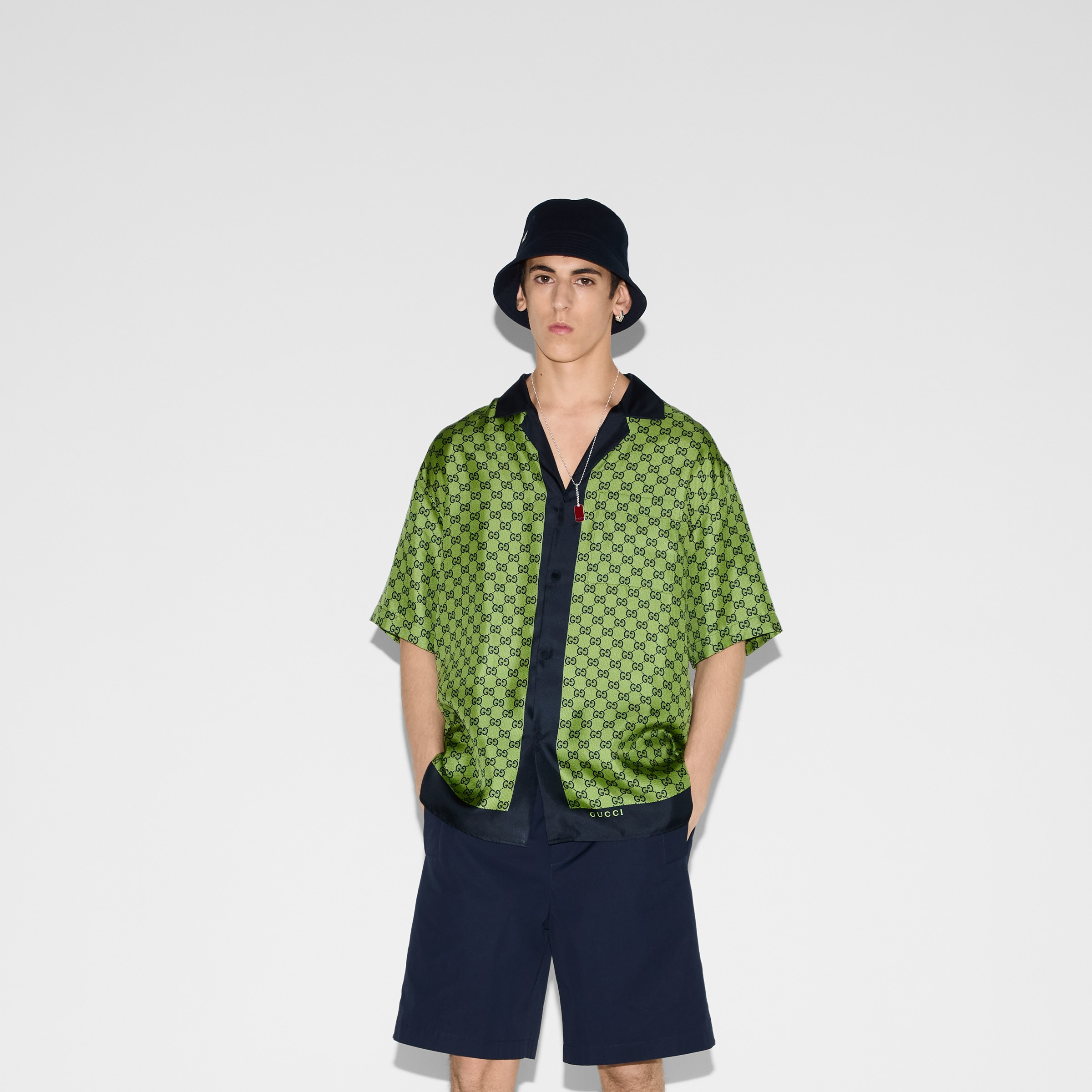 Printed silk shirt - 7