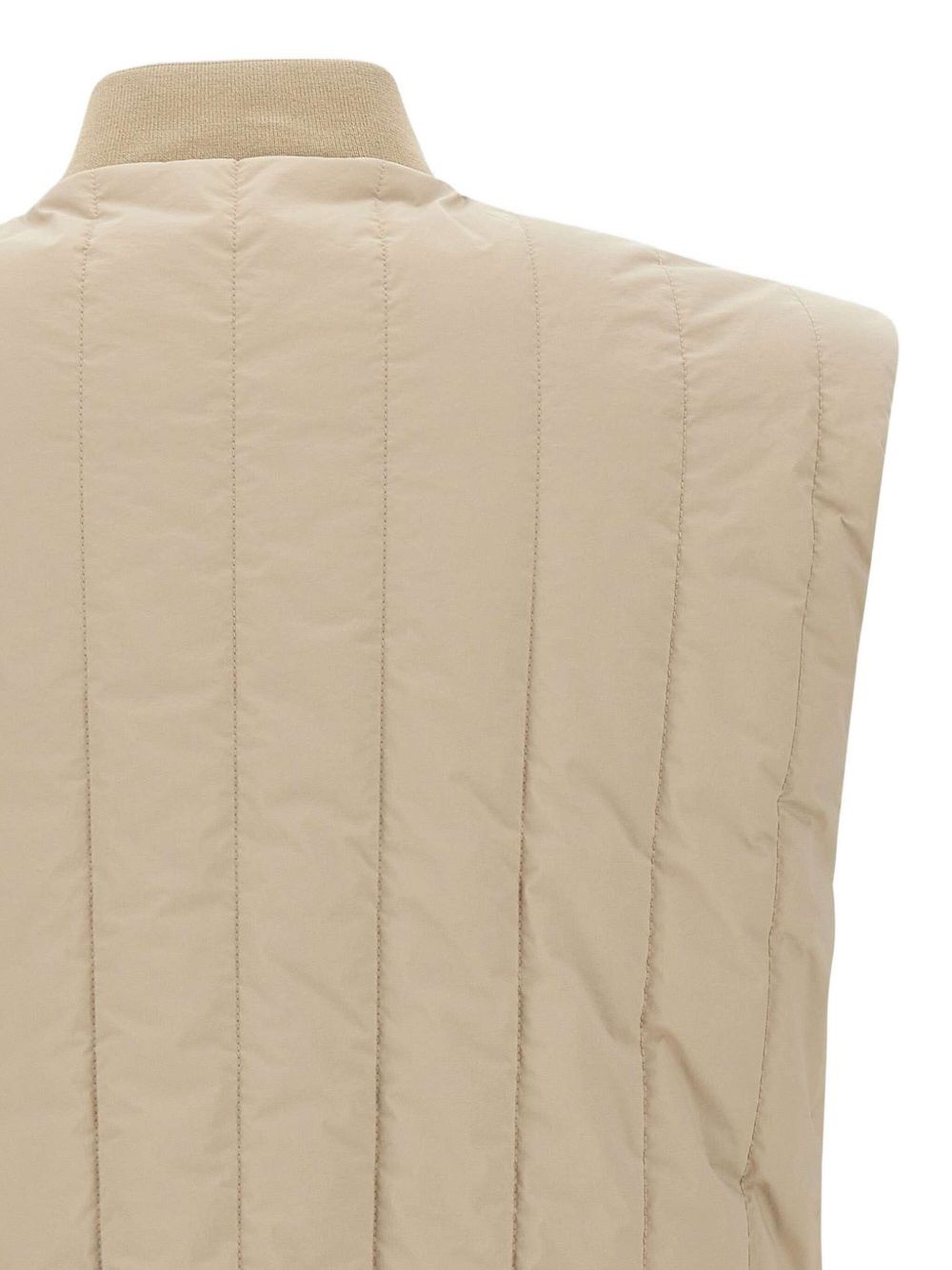 quilted zip-front gilet - 4