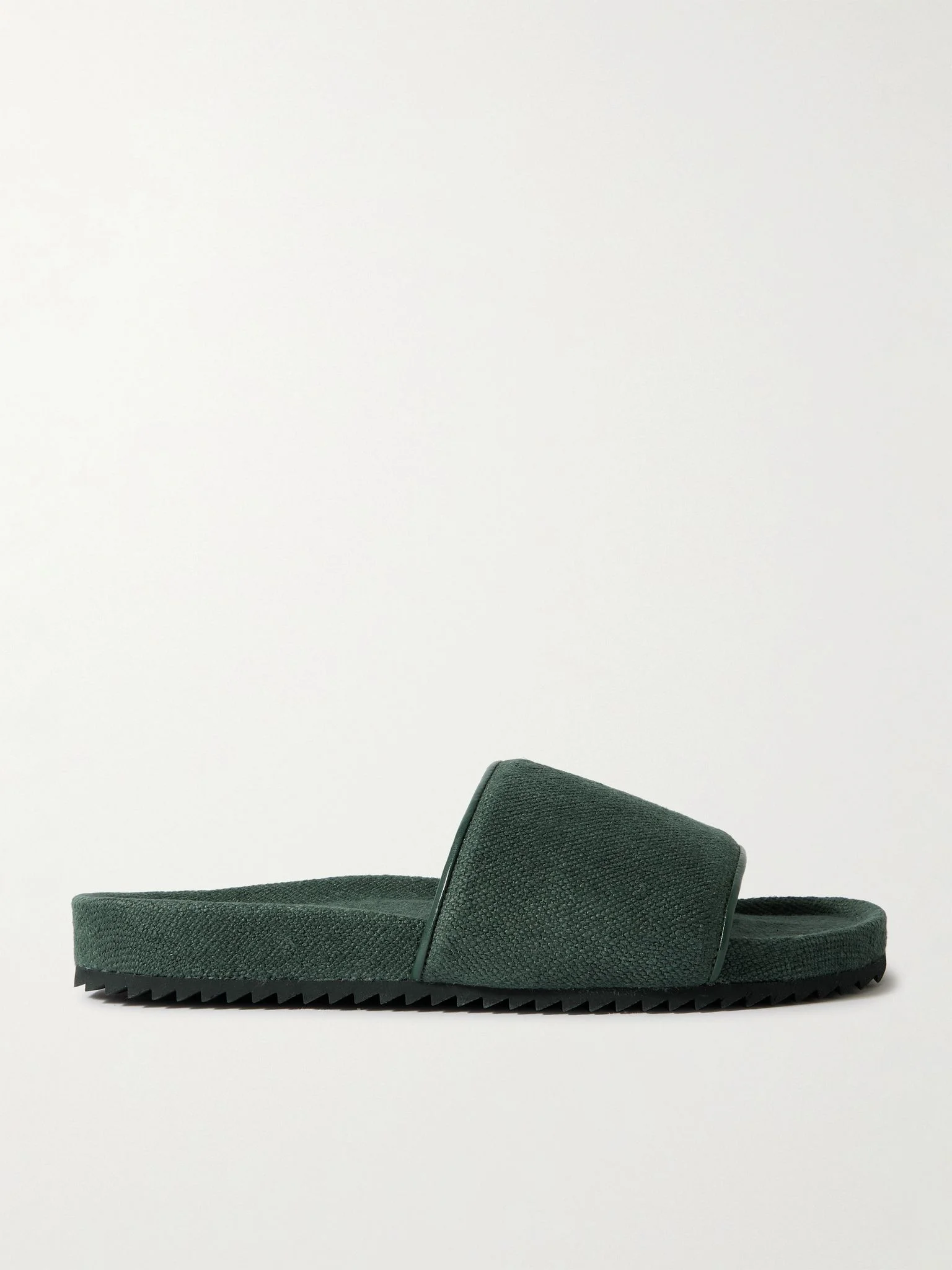 Renato Linen Slides Green - 1