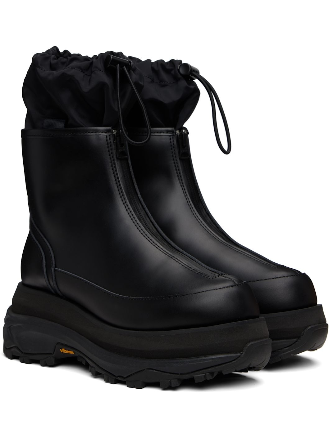 Black Zip Up Boots - 4