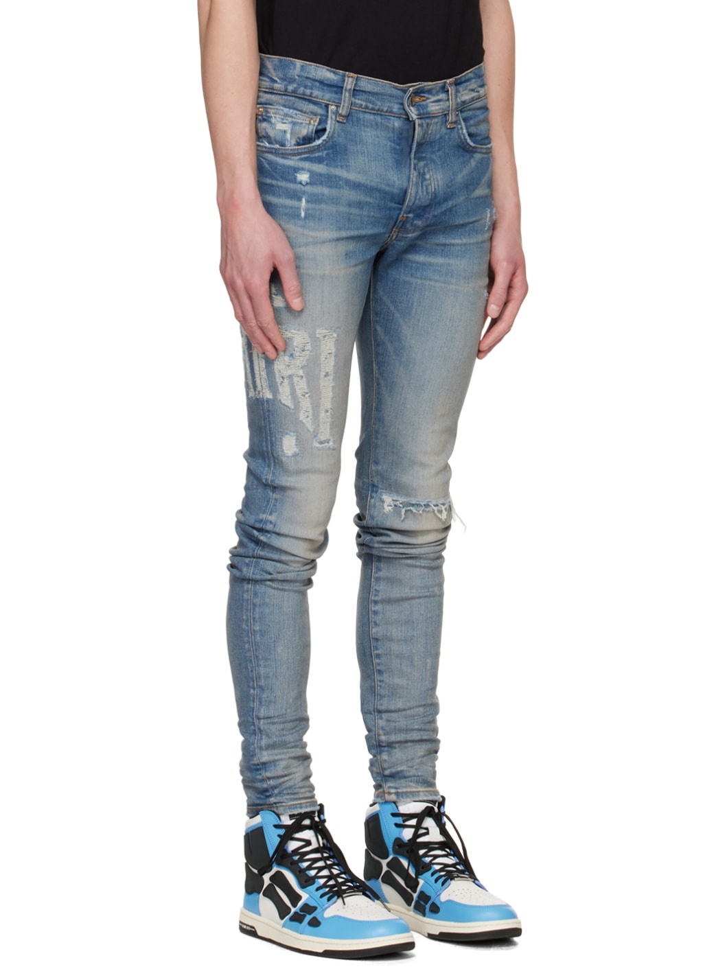 Indigo Distressed Jeans - 2