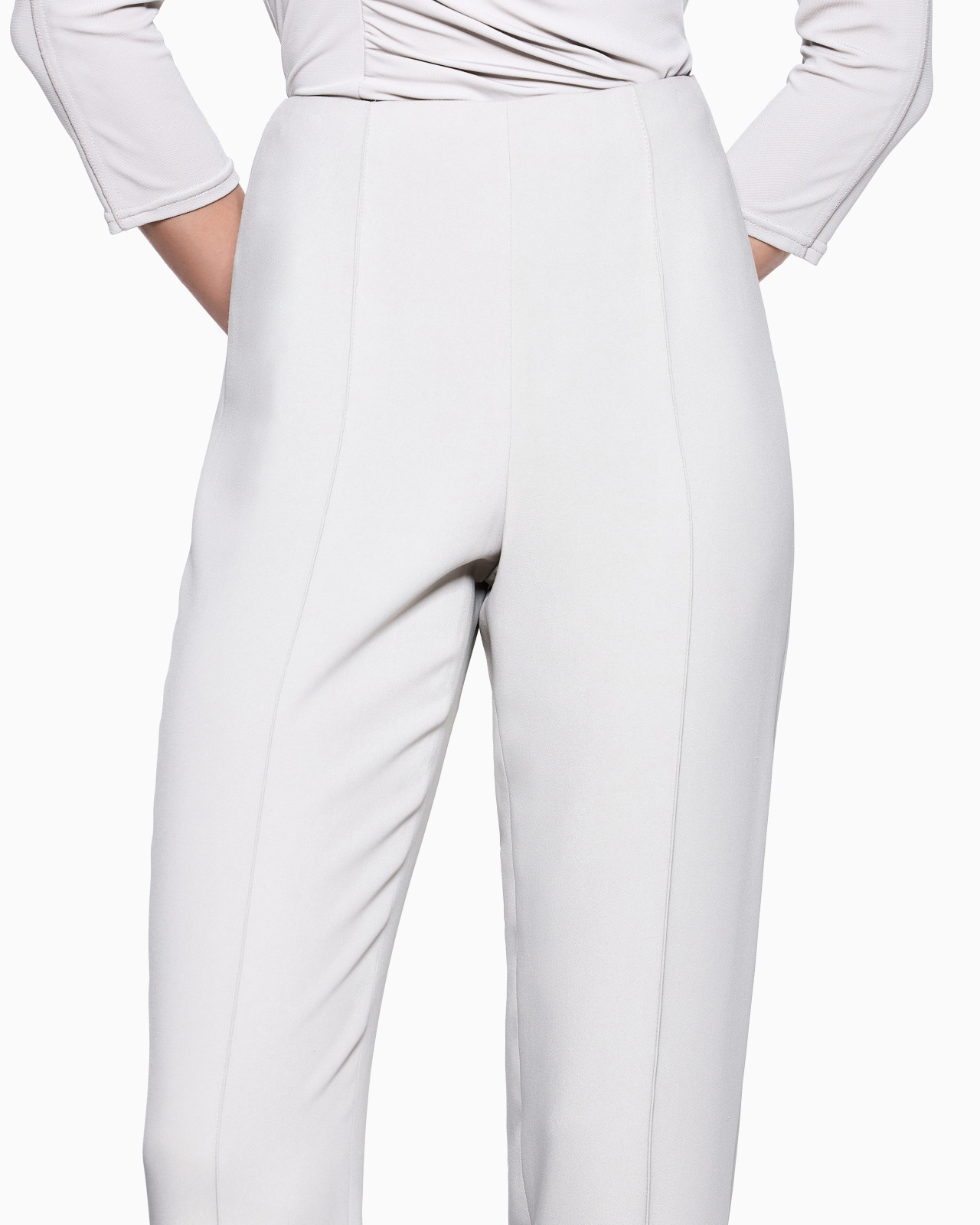 STRAIGHT-LEG TROUSERS IN VISCOSE CADY - 5