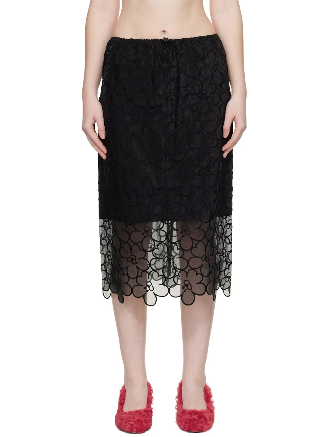 Black CBbria Midi Skirt - 1