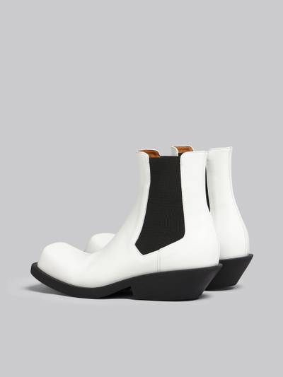 Marni WHITE LEATHER CHELSEA BOOT outlook