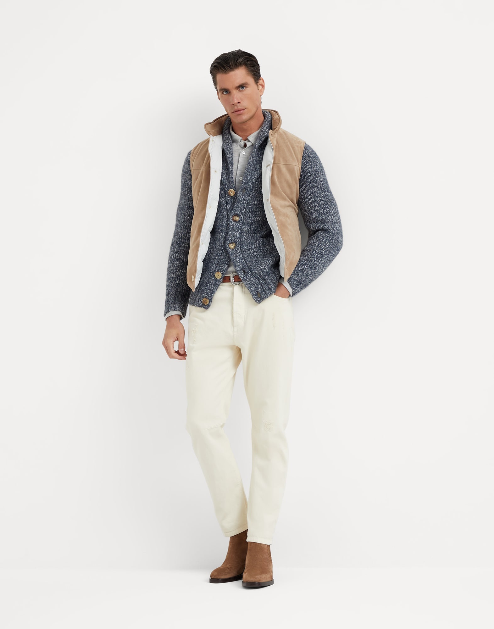 Suede down vest - 5