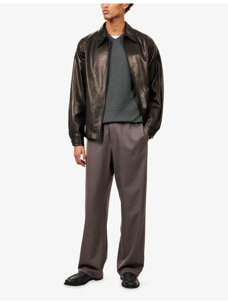 The Row Ari Drawstring-Waist Wool Trousers outlook