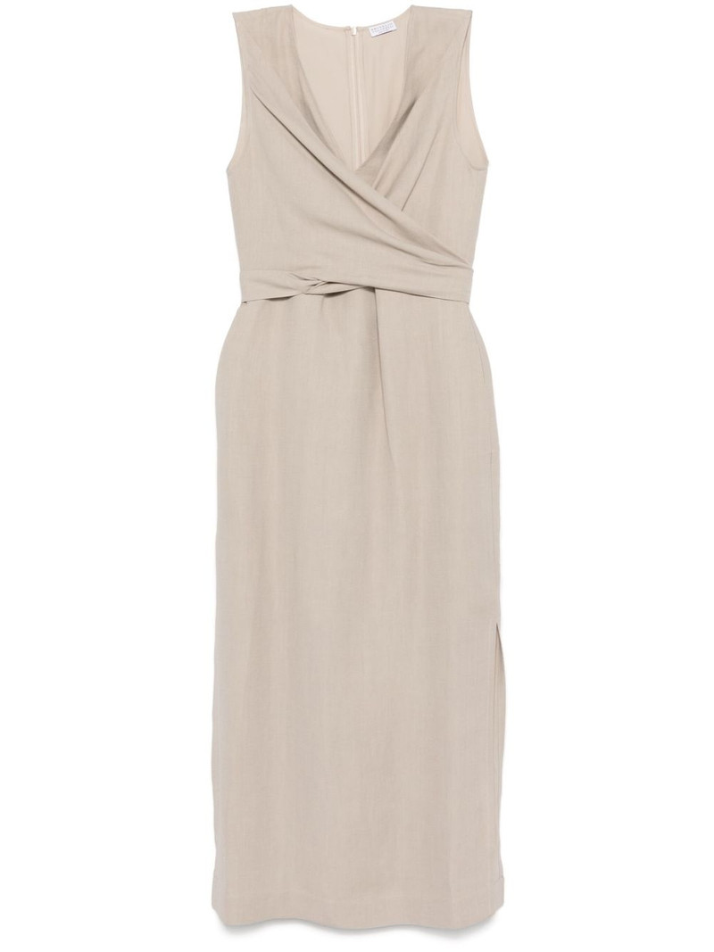 wrap-effect midi dress 1