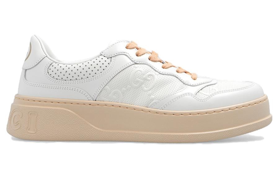 (WMNS) Gucci GG Embossed Sneaker 'White Beige' 684911-1XL10-9014 - 2