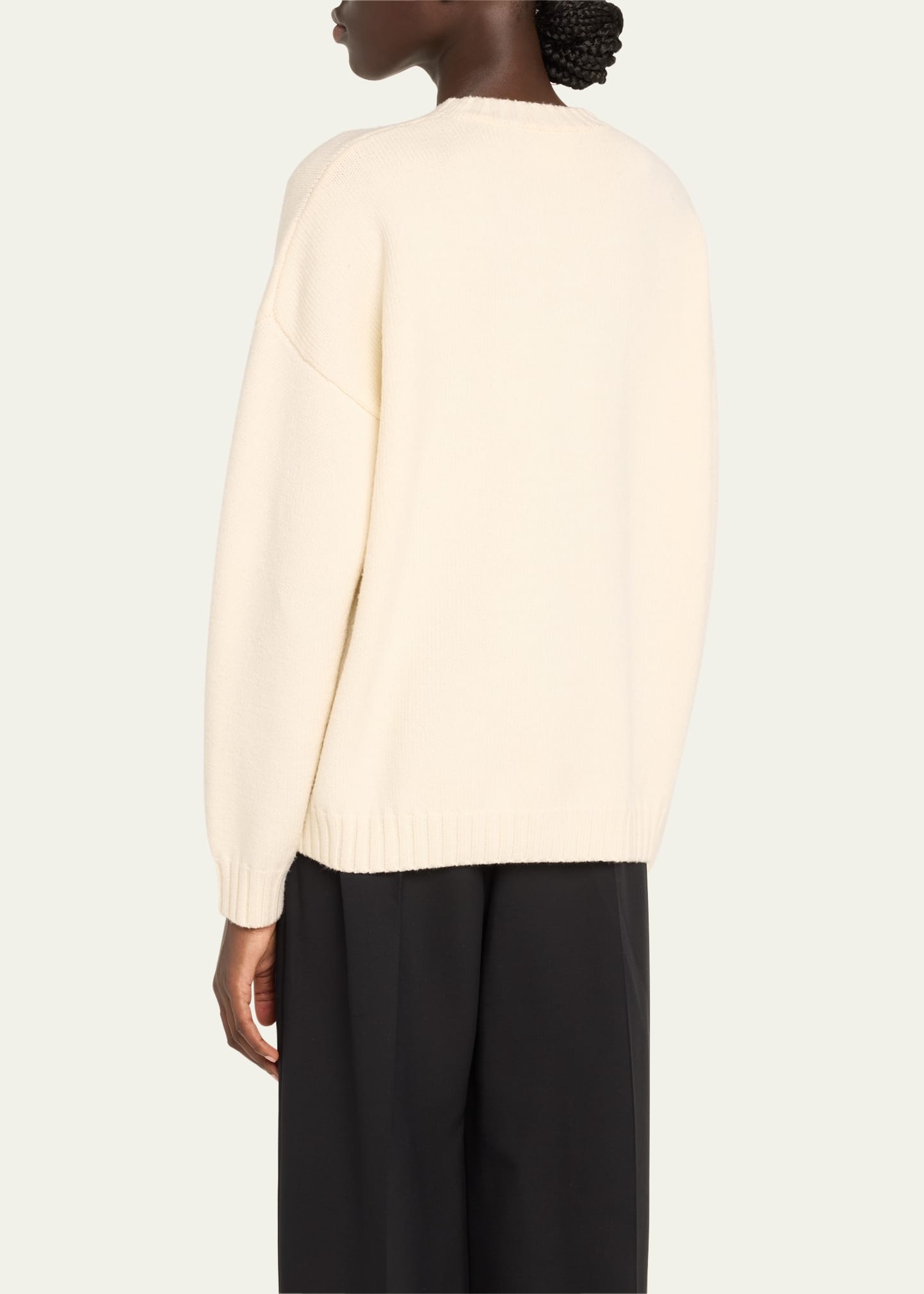 Linstead Intarsia Cutout Oversized Wool Sweater - 3