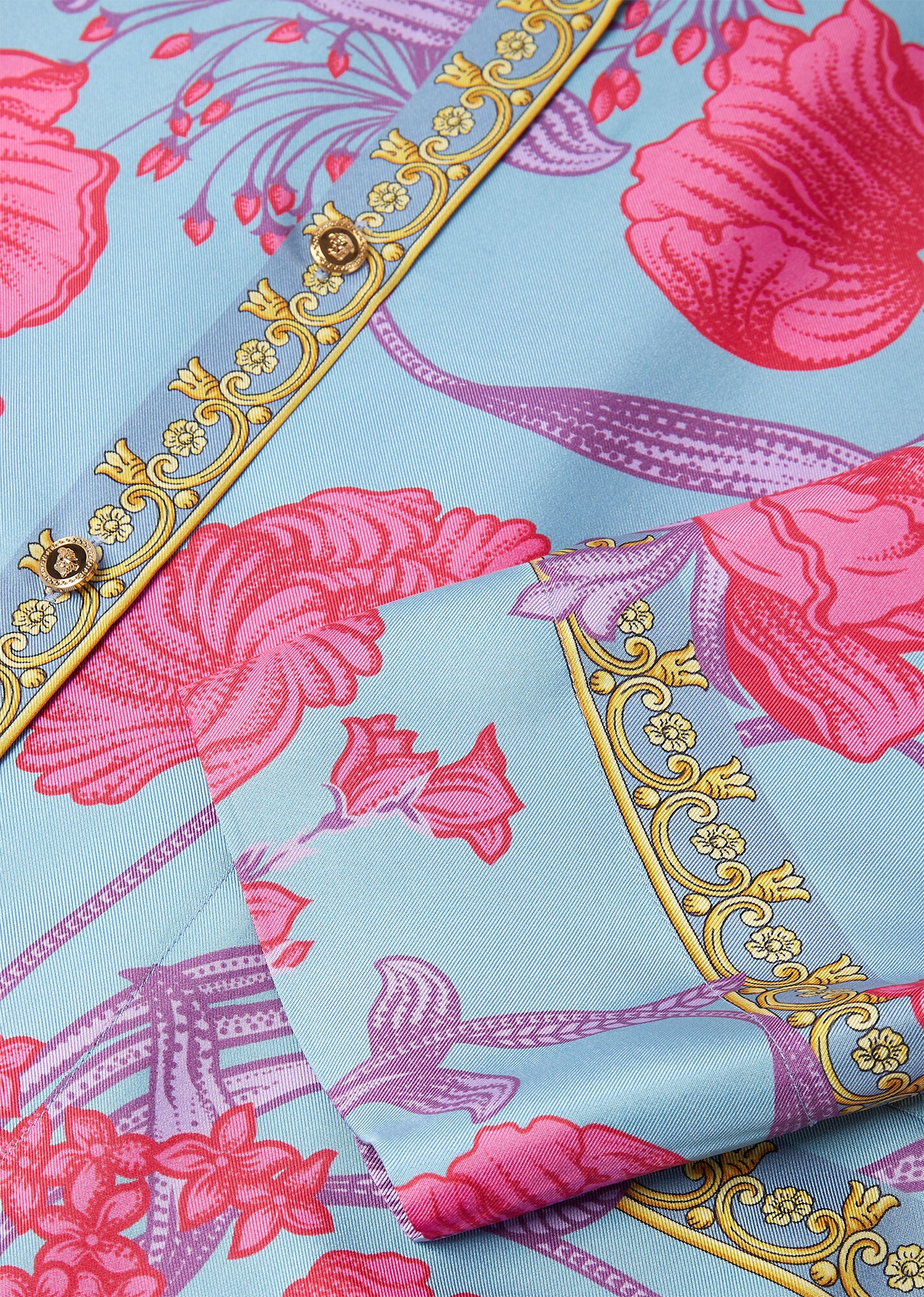 Acid Bouquet Silk Overshirt - 5