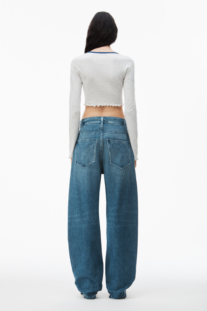 lettuce hem crewneck in micro rib jersey 4