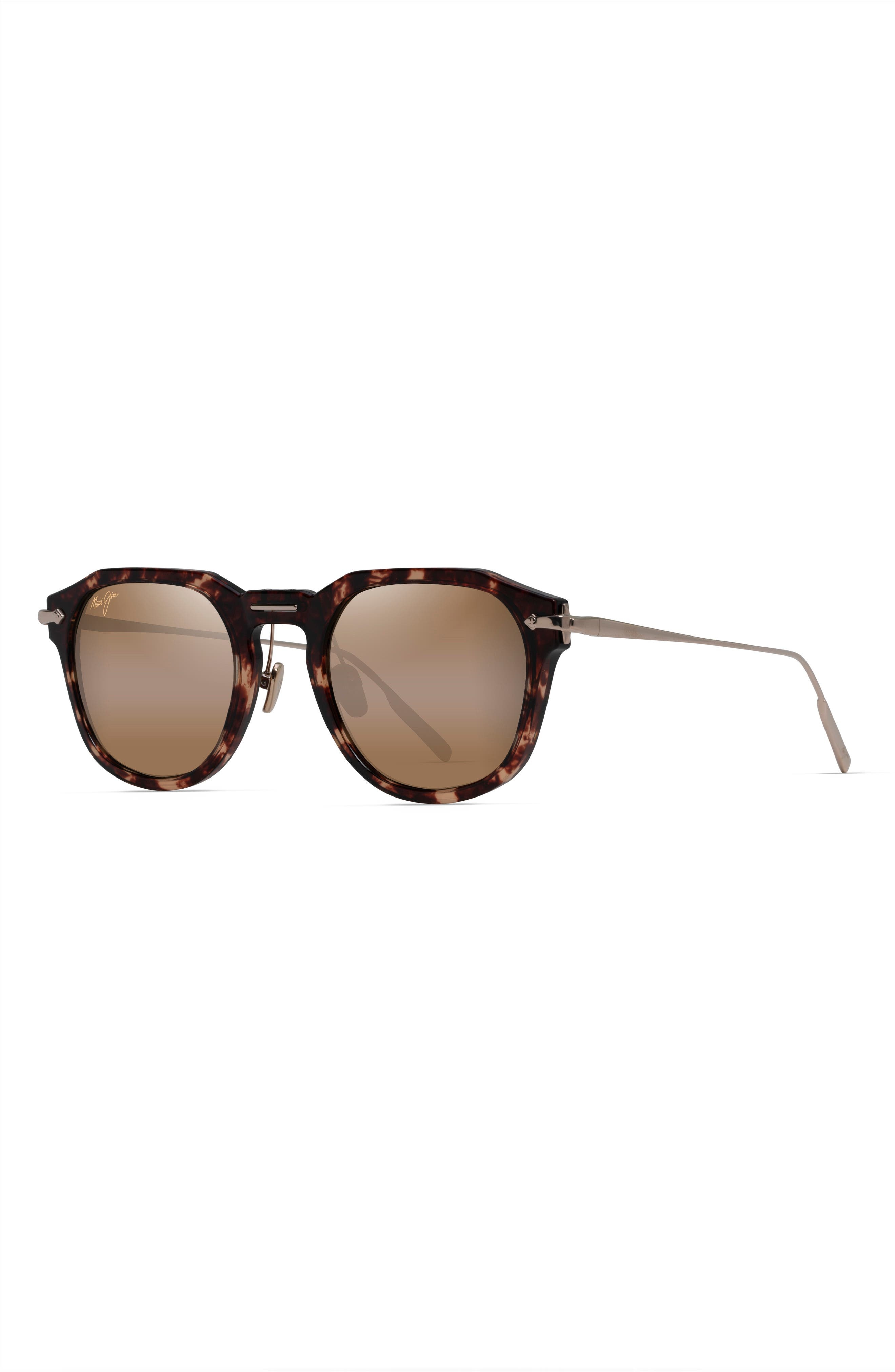 Maui Jim Alika 49mm Polarized Keyhole Sunglasses in Tortoise W/Gold at Nordstrom - 2