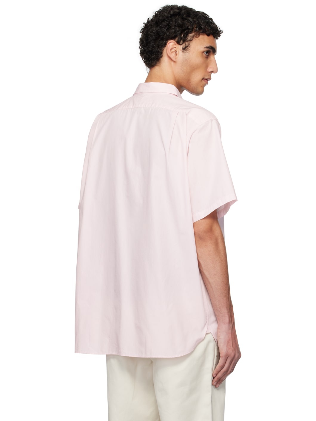 Pink Regular Collar Wind S/S Shirt - 3